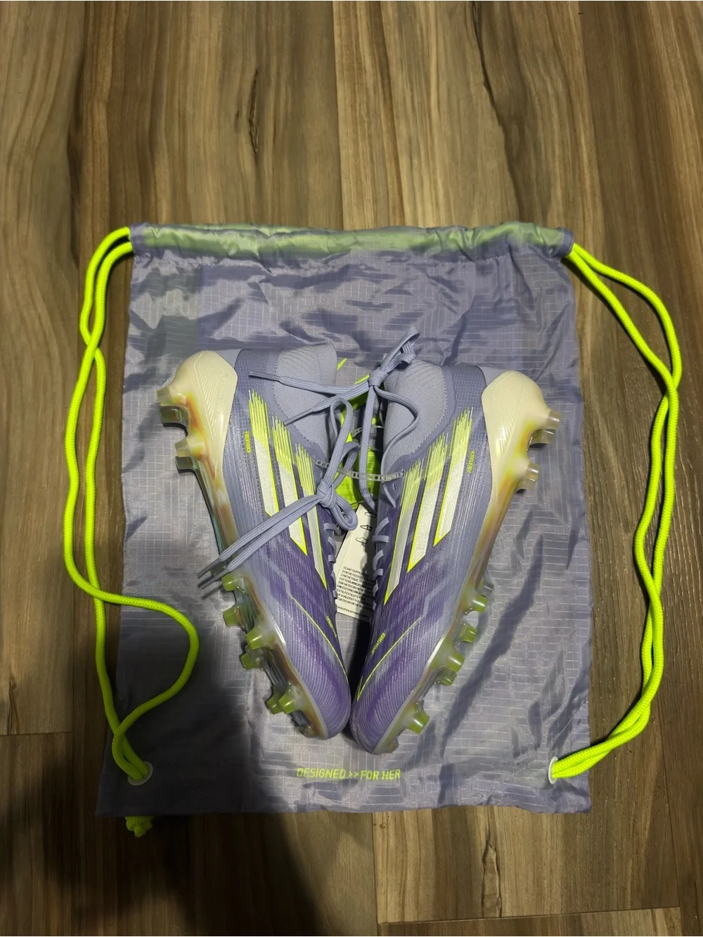 Adidas F50 Sparkfusion Elite Mid FG AG Soccer Cleat Women’s Sz 6.5 Purple JH7648